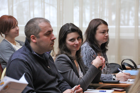 Преподаватели РМАТ - Зорин А.И., Степуренко О.А., Быстрова М.А. на семинаре Ростуризма, 2012