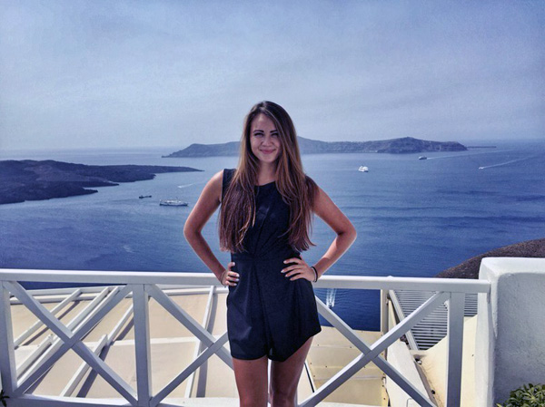 Ольга Дрозд, студентка РМАТ, на стажировке в Греции от туроператора Mouzenidis Travel, 2015