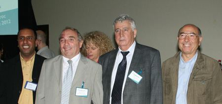 Президент ОИТС Ж.-М. Миньон, первый проректор РМАТ Е.Н. Трофимов и другие участники конграсса, Марокко, 2012